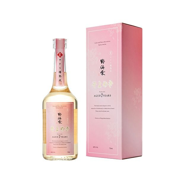 サクラ樽で熟成した7年貯蔵麦焼酎「野海棠そよめき」 720ml