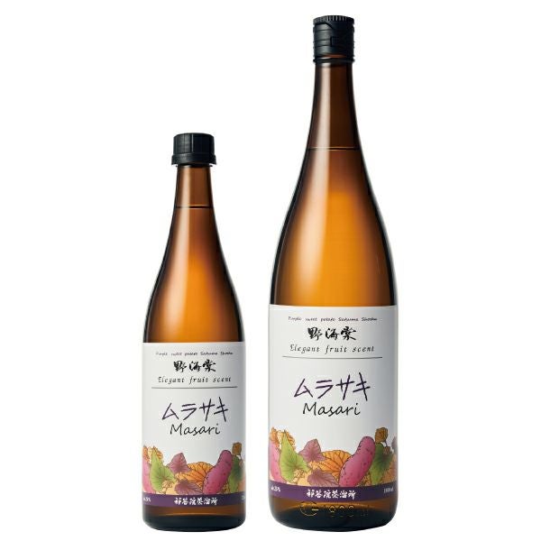 紫芋の品種「ムラサキマサリ」でつくりあげた芋焼酎「野海棠ムラサキ